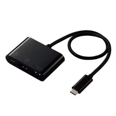 エレコム Type-Cドッキングステーション PD対応 充電&データ転送 Type-C×1 USB3.1(Gen1)×1 HDMI×1 ケーブル長30cm ブラック DST-C13BK [ブラック] [HDMI]