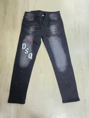 DSQUARED2 ブラックペイントジーンズ ウエストスリム 32 新品