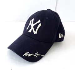 03w22895  NEW ERA x POLO RALPH LAUREN ニューエラ × ポロ ラルフローレン ベースボールキャップ ヤンキース   ネイビー MEDIUM ユニセックス  キャップ