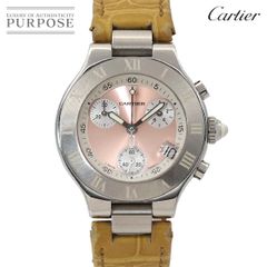 까르띠에 Cartier 마스트 21 크로노 스카프 SM W1020012 크로노 그래프 여성 시계 데이트 쿼츠 Must 21 Chronoscaph 90304176