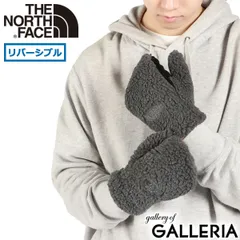日本正規品 ザ・ノース・フェイス 手袋 メンズ レディース 防寒 指なし THE NORTH FACE ミトン スマホ対応 暖かい リバーシブル NN62407 チャコールグレー×ブラック