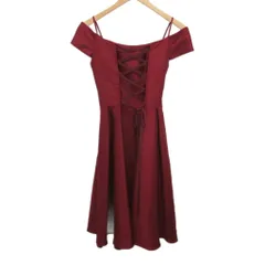 AIMER エメ ドレス ワンピース ノースリーブ ひざ丈 リボン 赤 レッド 9 約M