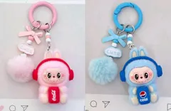 ラブブ ぬいぐるみキーホルダー 2点セット コーラ LABUBU