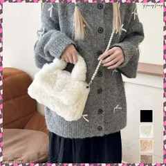 送料無料 ファーショルダーバッグ パールチェーン鞄 かぶせショルダー鞄 レディース きれいめ斜めがけバッグ大人可愛い 軽量ファーカバンふわふわミニバッグ おしゃれ 手提げ鞄 モコモコバッグ秋冬 フェミニン鞄韓国風 スクエアバッグミニ