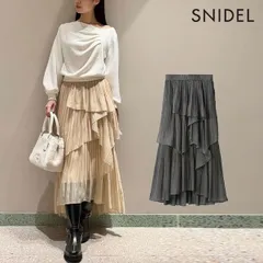 【SALE30%OFF】【即納】 スナイデル SNIDEL ボトムス 25秋冬 ストレートプリーツティアードスカート ロング丈 swfs254142