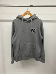 ユニセックス MLB ニューヨーク・ヤンキース ワンポイント ロゴ 起毛 フーディー 長袖Tシャツ