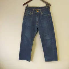 M12040 【EDWIN】 エドウィン 505X lot 5505 赤耳 ワイドストレート デニムパンツ ブルー メンズ ｗ31Ｌ34 M 日本製 牛革パッチ