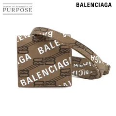 未使用 展示品 バレンシアガ BALENCIAGA BBモノグラム AirPods ケース PVC ブラウン 702589 ゴールド 金具 AirPods Case 90303818