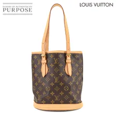 美品 ルイ ヴィトン LOUIS VUITTON モノグラム バケット PM ショルダー バッグ ブラウン M42238 ゴールド 金具 90304824