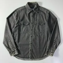 Gap ギャップ 90s ポケット チャコール デニム シャツ