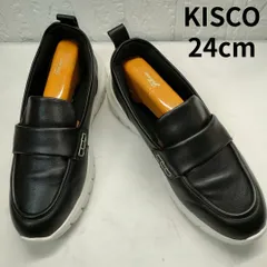 KISCO　キスコ　スニーカー　ローファー　スリッポン　ブラック　ホワイト　24cm