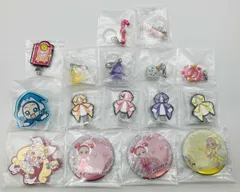 おジャ魔女どれみ ジュエリー缶バッジ ヘアクリップ めじるしアクセサリー ラバーキーホルダー 等 合計16点セット