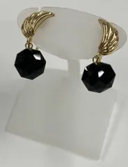 【カラーストーン付】 K18／750／イヤリング／総重量1.9g ／イヤリング