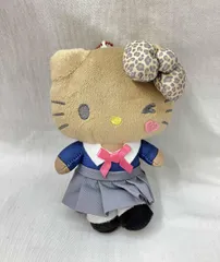 SANRIO Hello kitty サンリオ ハローキティ ガンクロ 制服風 マスコット 日焼け コギャル ぬいぐるみ ポーチ 制服コギャル 