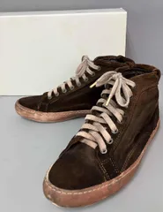 45rpm Pantofola d'Oro パントフォラ・ドーロ スエードスニーカー サイズ38 茶系 本革 24cm
