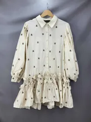 ★ sister jane シスタージェーン 長袖ワンピース サイズM オフホワイト 通年
