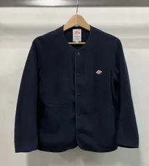 DANTON ダントン ジャケット MR22-113-02 FLEECE フリース COLLARLESS JACKET ノーカラー ベーシック&ナチュラル サイズ34 ネイビー 日本製