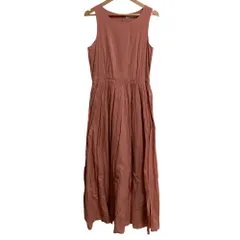 美品 MARIHA マリハ 夏のレディのドレス ノースリーブ ロング マキシ丈 ギャザーワンピース サイズ38 ピンク レディース 古着 中古 USED