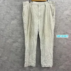 POLO CHINO RALPH LAUREN ホワイトベージュ ジップフライ ツータック チノパンツ 40/32 実寸W39in 大きいサイズ RA5313 USA 海外輸入 古着 SK10387