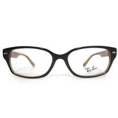 未使用 Ray-ban レイバン デモレンズ ウェリントン セルフレーム フルリム メガネ 眼鏡 RX5222-5019J 54□17-140 ブラック メンズ レディース 古着 中古 USED