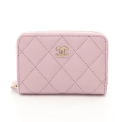 シャネル CHANEL コインケース クラシック ジップ コインパース マトラッセ AP0216 モーヴピンク カーフ（牛革） マトラッセ コインケース レディース Used A