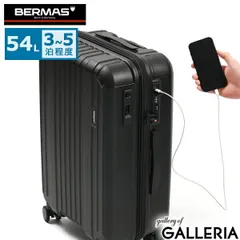 正規品1年保証 バーマス スーツケース ビジネス ヘリテージ Mサイズ BERMAS キャリーケース おしゃれ M USB ファスナー 54L HERITAGE2 60531 ブラック(10)