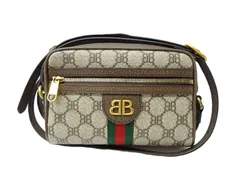 【美品】バレンシアガ × グッチ ハッカー プロジェクト カメラ バッグ 680128 ショルダーバッグ コラボ 斜めがけ シェリー GGスプリーム