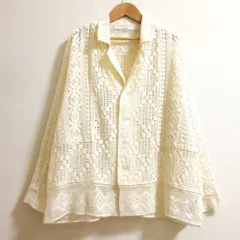 美品 25SS FRAMeWORK フレームワーク アンティークレースオープンカラーシャツ ブラウス 25050220415020 ナチュラル レディース 古着 中古 USED ≪追加≫アンティークレースオープンカラーシャツ（シャツ／ブラウス