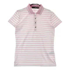 サイズ：XS RLX ラルフローレン  半袖ポロシャツ ボーダー柄 ピンク系 [240101584208] ゴルフウェア レディース ストスト