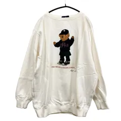 OG30 Ralph Lauren ラルフローレン 長袖 トレーナー ホワイト 裏起毛 クマ 熊 テディベア レディース Mサイズ