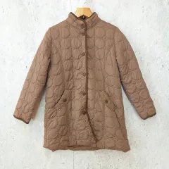 SELF+SERVICE セルフサービス アウター キルティングジャケット 中ボア ロングコート ブラウン Lサイズ ◇〇☆