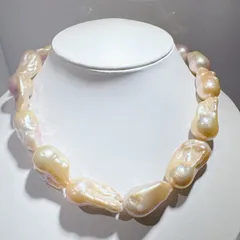 オイスターパール淡水パール美品オイスターパールネックレスNO25-2502