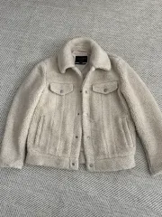 オールセインツ アイボリー フリース ジャケット/S