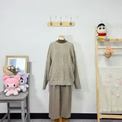 ヴィンテージ SKIN カーキベージュ ウール パンツ