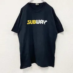 古着 used　JERZEES　ジャージーズ　SUBWAY　サブウェイ　半袖プリントTシャツ　黒　ブラック　Lサイズ