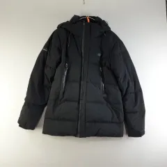 スケッチャーズ レディース90 ダウン ファー ブラック フーディー アウター L0806