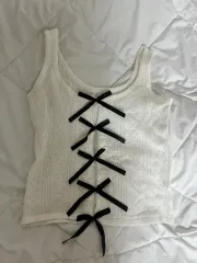 白 レース ノースリーブ