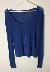 【UNIQLO】レースラウンドネックショートカーディガン サイズL