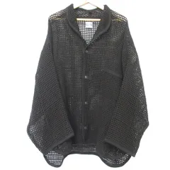美品 25SS ARMY TWILL アーミーツイル Cotton Mesh Shirt メッシュ シャツ カーディガン AM-2513006 Fサイズ ブラック レディース 古着 中古 USED 美品 25SS ARMY TWILL アーミーツイル Cotton Mesh Shirt メッシュ
