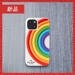 未使用 未開封 美品 希少品 ケイトスペードiPhone14Proケース 虹柄