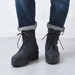 [ヌバックブラック]ショートブーツ レディース 厚底 レースアップ 編み上げ 紐付き サイドジップ ローヒール 痛くない 歩きやすい 柔らかい 疲れない 軽量 軽い 滑らない 履きやすい おしゃれ 25cm 25.5cm 黒 ブラック k59-777393