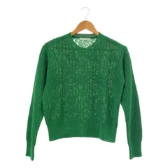 【美品】  BEIGE， / ベイジ | GARDENIA / コットン バックカットワークレース ニット | 4 | グリーン | レディース