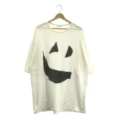 LAD MUSICIAN / ラッドミュージシャン | スマイル プリント Tシャツ | F | ホワイト | メンズ