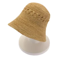 【美品】  MAISON N.H PARIS / メゾンエヌアッシュパリ | ラフィア バケットハット | ナチュラル | レディース