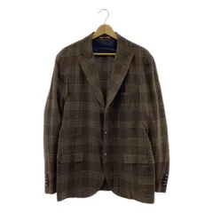 BRUNELLO CUCINELLI / ブルネロクチネリ | チェック シングルブレスト テーラードジャケット | 50 | ブラウン | メンズ