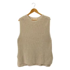 kagure / かぐれ | 2022SS | リネン コットン ニットベスト | F | ベージュ | レディース
