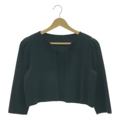 FOXEY / フォクシー | レーヨン ポリエステル ボタンレス クロップド ボレロ カーディガン | 38 | ブラック | レディース