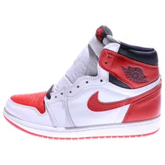 NIKE (ナイキ) AIR JORDAN 1 HIGH OG HERITAGE エアジョーダン ヘリテージ ハイカットスニーカー ホワイト/レッド US9.5/27.5cm 555088-161