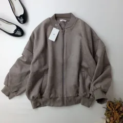 新品 ITEMS URBAN RESEARCH アーバンリサーチアイテムズ フェイクスエードブルゾン ジャケット 羽織 Free モカ グレージュ系(106K＋7694)26H