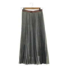 【美品】  BEIGE， / ベイジ | バックジップ プリーツ スカート / 総裏地 | 2 | グレー | レディース